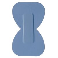 Blaue Pflaster für Fingerkuppen