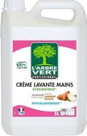 L'ARBRE VERT Bidon de 5 Litres Crème lavante mains parfumée à la Pêche sans colorant Ecolabel