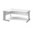 Vivo left hand ergonomic desk 1800mm - silver frame and white top