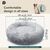 BLUZELLE Dog Bed for Large Sized Dogs, 40" Donut Dog Bed Washable, Round Dog Pillow Fluffy Plush, Calming Pet Bed Removable Mattress Soft Pad Comfort No-Skid Bottom Light Grey