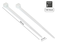 Kabelbinder 100 mm x 2,5 mm, transparent, UL, -40 °C bis +85 °C, 100 Stück, Good Connections®