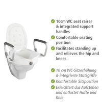 WENKO WC-Sitz Erhöhung mit Stützgriffen Secura