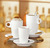 Milchkaffee-Obertasse Bistro; 300ml, 7.8x11.2 cm (ØxH); weiß; konisch; 6 Stk/Pck