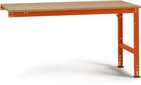 Manuflex AU6085.2001 Munka kiegészítő asztal UNIVERSAL szabvány multiplex lemezzel, szélesség nagysága = 1750 x 800 x 760-870 mm Pirosas narancs (RAL 2001)