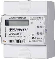 DIN sínre szerelhető 3 fázisú digitális fogyasztásmérő 85A, Voltcraft DPM 3L85-D