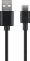 USB-C to USB2.0 A Cable, 3m Black, for synching and USB kábelek