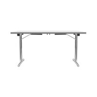 Folding table with double T base