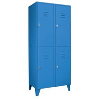 Steel locker with stud feet