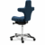Bürodrehstuhl Picasso Alu-Fußkreuz Leder Hartboden dunkelblau