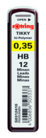 hi-polymer Mine Feinmine, 0,35 mm, HB, schwarz, 12 Stück, Dose