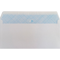 PERGAMY Boîte de 500 enveloppes Blanches 75g DL 110x220 mm auto-adhésives