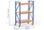 Titelbild: Mobiles Schwerlastregal höhenverstellbar 174cm-214cm, 1,2m breit mit 3 Ebenen Holzböden, 60cm tief - fahrbar