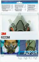3M™ Gase-& Dämpfe-Maskenset 6223M, A2P3, Karton à 4 Sets, 1x6200, 2x6055, 4x5935, 2x501