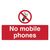 No mobile phones sign