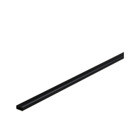 Zubehör für MaxLED Strips - Profil BASE, IP20, Alu schwarz eloxiert / Kunststoff satin, mit schwarzem Diffusor, 200cm