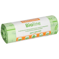 Bio-Müllbeutel DEISS BIOLINE aus ecovio® 20 Liter, 430x500x0,018 mm natur