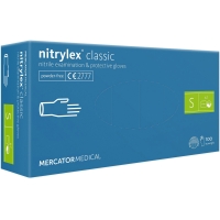 Mercator® nitrylex® classic eldobható nitril kesztyű, meret S, 100 darab