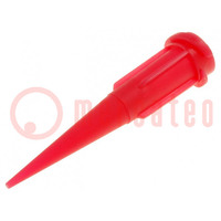 Needle: plastic; 1.25"; Size: 25; straight,conical; 0.25mm