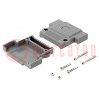Enclosure: for D-Sub connectors; straight; Locking: screws