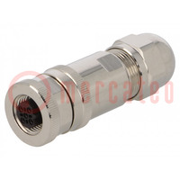 Plug; M12; PIN: 5; female; B code-Profibus; for cable; IP67; 60V; 4A