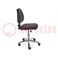 Krzesło; ESD; 420÷540mm; tworzywo elektroprzewodzące; 0,1÷10MΩ