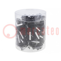 Kit: bootlace ferrules; insulated; 6mm2; 18mm; black; 200pcs.