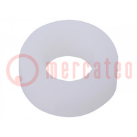 Spacer sleeve; cylindrical; polystyrene; L: 3mm; Øout: 10mm