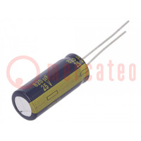 Capacitor: electrolytic; low ESR; THT; 820uF; 25VDC; Ø10x25mm; ±20%