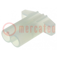 Connector: wire-wire; plug; Commercial MATE-N-LOK; male; PIN: 2