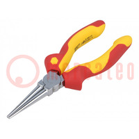 Pliers; insulated,round; steel; 160mm; 1kVAC; blister
