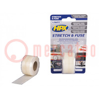Tape: sealing; W: 25mm; L: 3m; Thk: 0.5mm; transparent; silicone; 300%