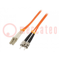 Fiber patch cord; OM2; LC/UPC,ST/UPC; 1m; Optical fiber: 50/125um