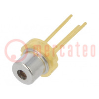 Diode: laser; 630÷640nm; 5mW; 7.5/33; THT; 2.2÷2.5VDC; red