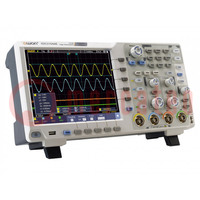 Oscilloscope: numérique; Ch: 4; 100MHz; 1Gsps; 40Mpts; LCD TFT 8"