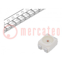 LED; SMD; PLCC4; jaune; 1400÷2800mcd; 3,4x3x2,1mm; 120°; 2,05÷2,65V