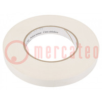 Tape: electrical insulating; W: 15mm; L: 55m; Thk: 0.177mm; white