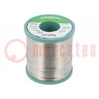 Soldering wire; Sn95,5Ag3,8Cu0,7; 1mm; 1kg; lead free; reel; 217°C