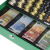 HMF 10015-06 Geldkassette Euro-Münzzählbrett, Geldzählkassette, 30 x 24 x 9 cm, grün