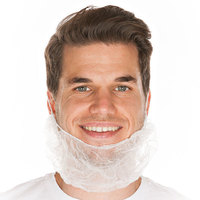 Bartschutz mit Gummiband, weiß aus PP-Vlies, 46,0 x 20,0 cm, 1 VE = 100 Stück