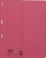 Skoroszyt kartonowy oczkowy Elba, 1/2 A4, do 150 kartek, 250g/m2, czerwony
