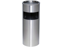 Standascher mit Abfallbehälter, Stahlblech, 610 mm, Ø 250 mm, silber