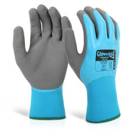 Beeswift Glovezilla Latex F / C Water Resistant Glove Blue L (Pack of 10)