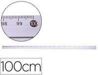 Regla metálica aluminio (100 cm) de Q-Connect
