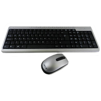 Acer KB.RF40B.019 toetsenbord Inclusief muis RF Draadloos AZERTY Zwart, Zilver