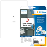 HERMA 10021 etiqueta de impresora Blanco Etiqueta para impresora autoadhesiva