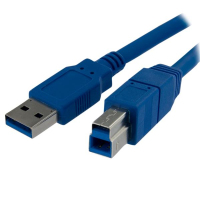 StarTech.com USB3SAB1M USB kábel 1 M USB 3.2 Gen 1 (3.1 Gen 1) USB A USB B Kék
