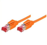 Tecline 2m Cat.6A Netzwerkkabel Orange Cat6a S/FTP (S-STP)