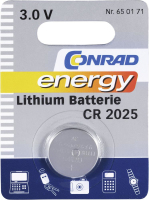 Conrad 650171 huishoudelijke batterij Wegwerpbatterij CR2025 Lithium