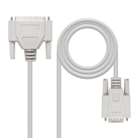 Nanocable CABLE SERIE NULL MODEM DB9/H-DB25/M 1.8 M