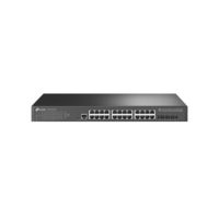TP-Link JetStream TL-SG3428X-UPS łącza sieciowe Zarządzany L2+/L3 Gigabit Ethernet (10/100/1000) 1U Czarny
